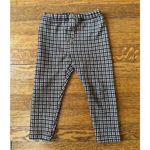 Zara Girls' Brown and Black Plaid Pants Size 18-24 Months